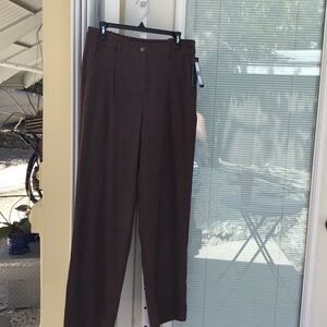 Soho Apparel Brown Straight-Leg Dress Trousers